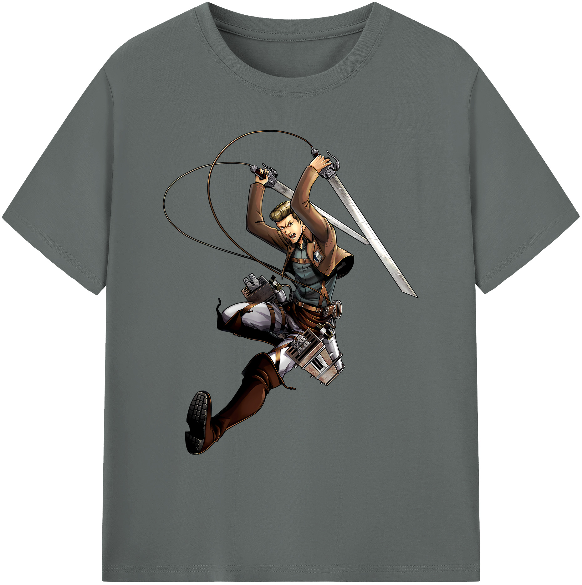 （画像用） 進撃の巨人 Attack on Titan 綿100％ メンズ半袖Tシャツ｜肌触りやわらか＆通気性